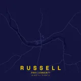 Map of Russell